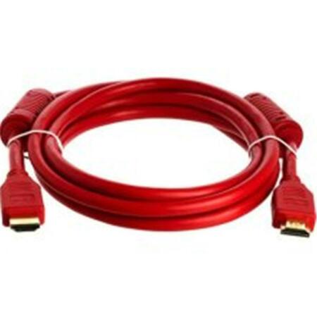 CMPLE 28AWG HDMI Cable with Ferrite Cores - Red - 6FT 976-N